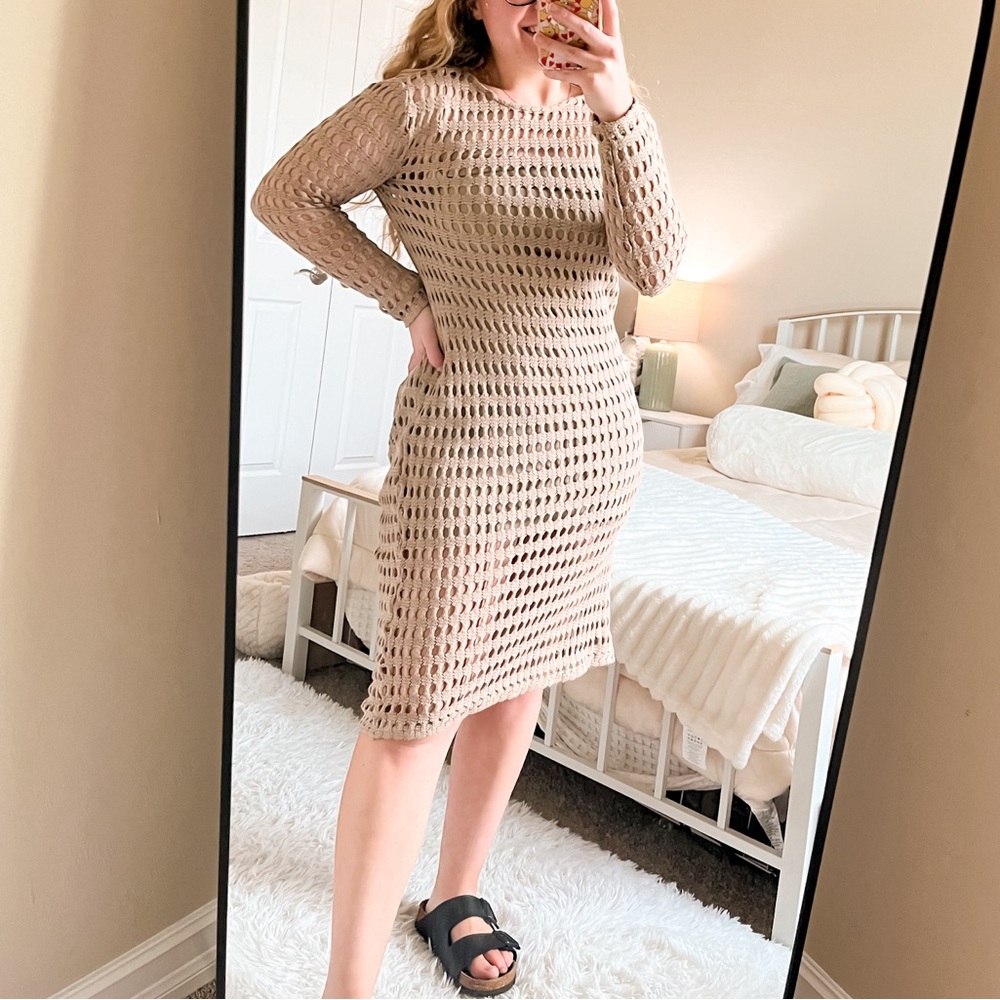 Zara Knit Long Sleeve Dress - Picture 8 of 8